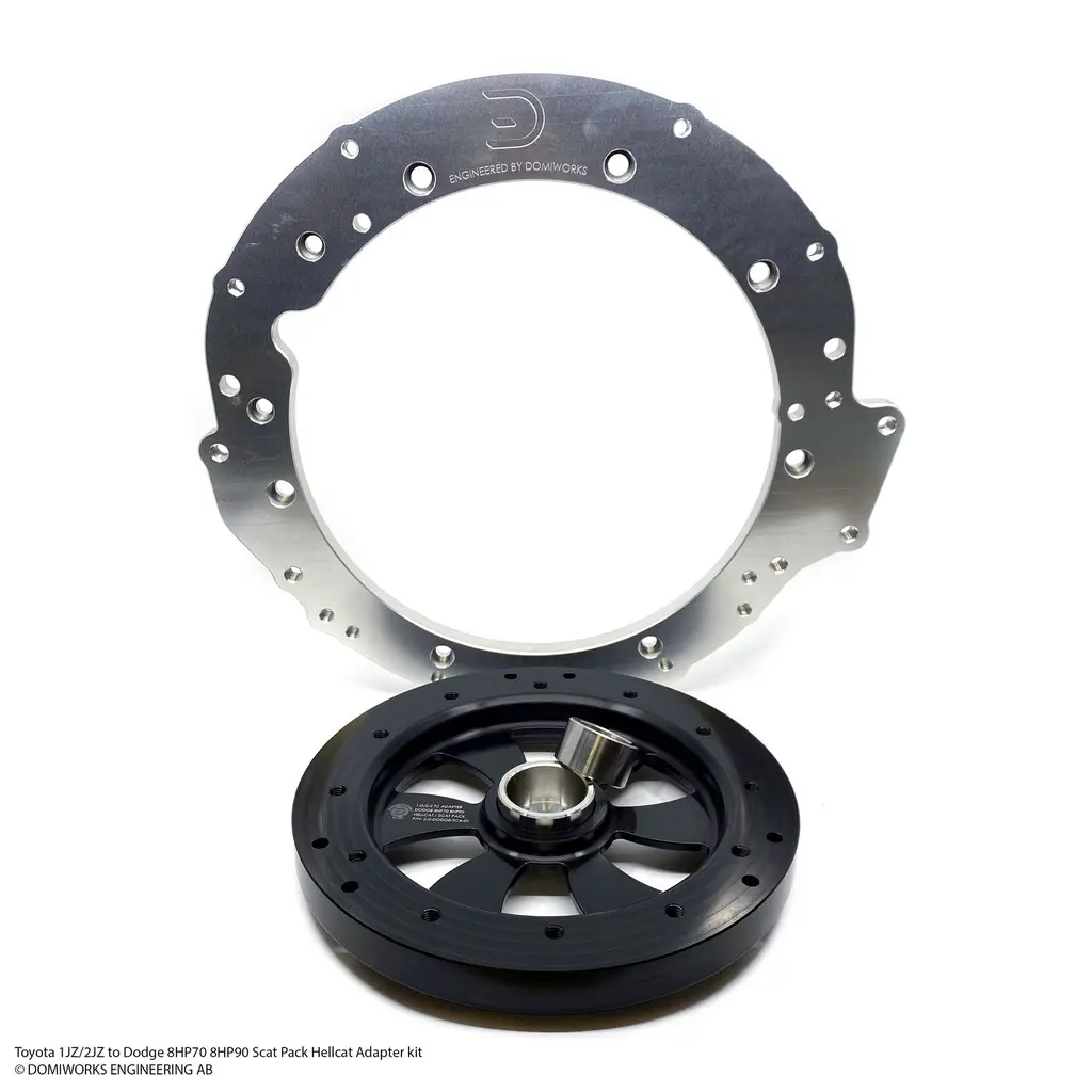 DomiWorks 2JZ to Dodge 8HP adapter kit for swap projects in Canada