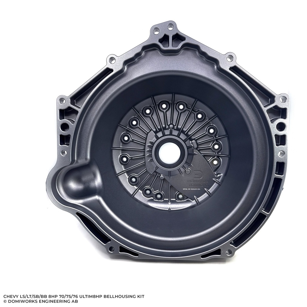 Domiworks Chevy LS/LT/SB/BB Ultim8HP Bellhousing Kit - Addon for Gen2/Gen3 Transmissions