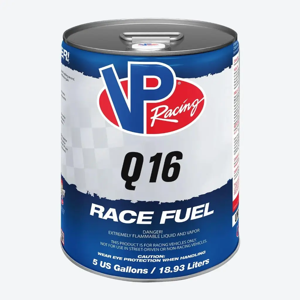 VP Q-16 RACING FUEL 5 GAL 120+ LEADED O2